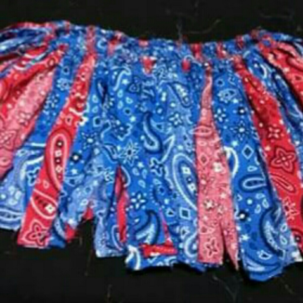 Bandana red and blue homemade Skirt